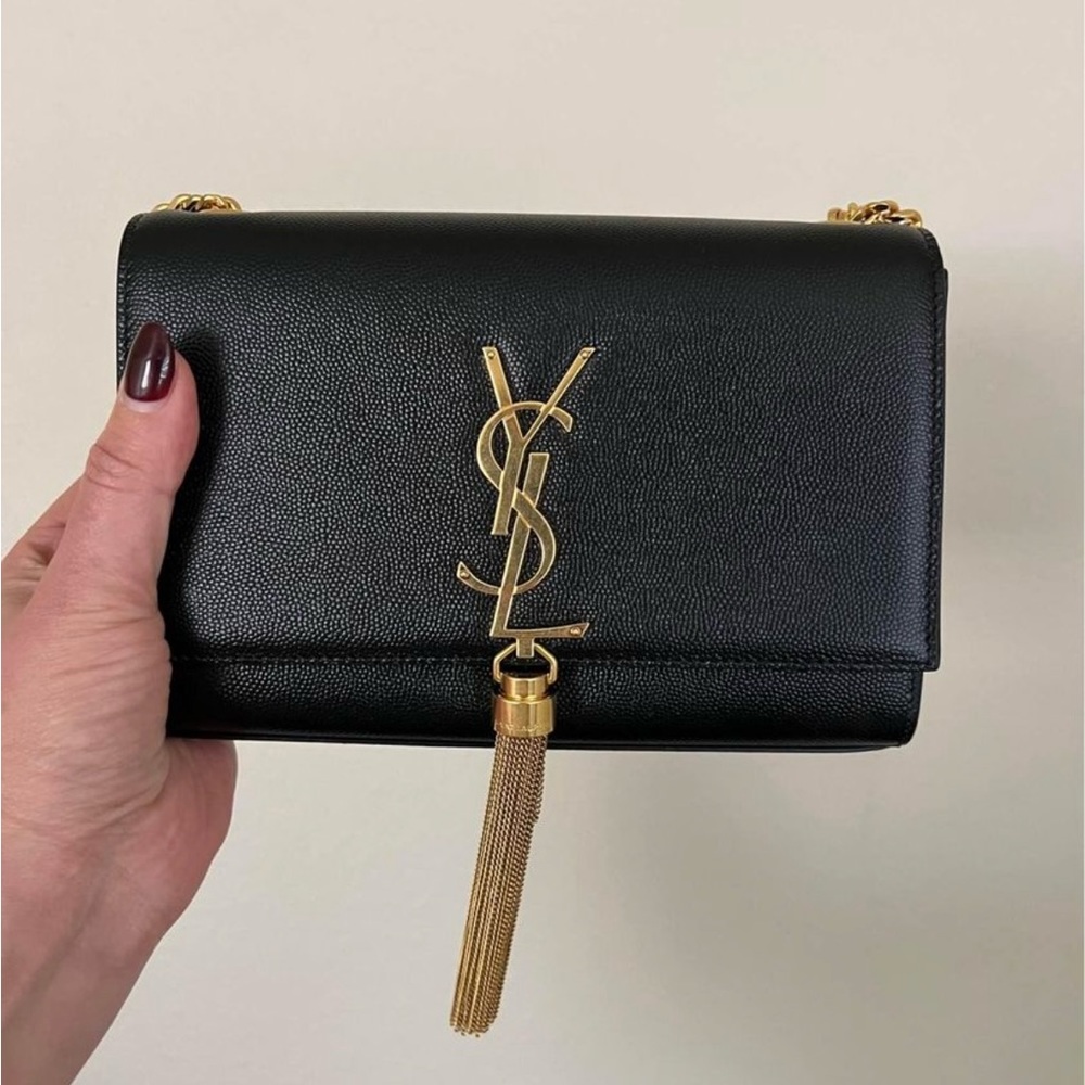 Medium YSL Kate Crossbody with Gold Chain and YSL Tassel